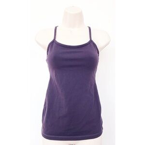 LULULEMON Sz 2 Power Y Tank Top Eggplant Color